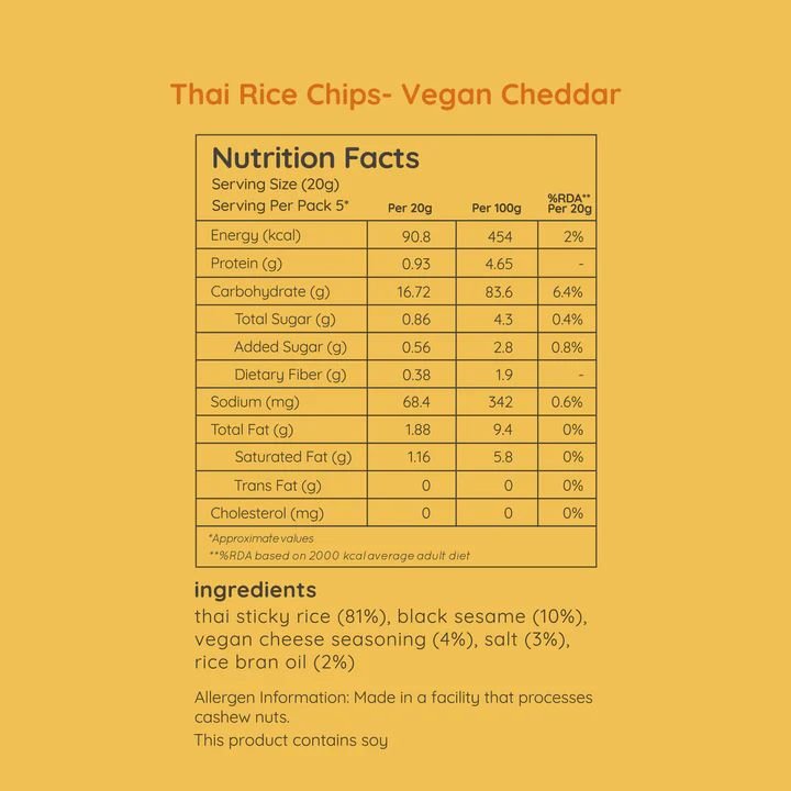 Natch Thai Rice Chips – Vegan Cheddar - Image 3