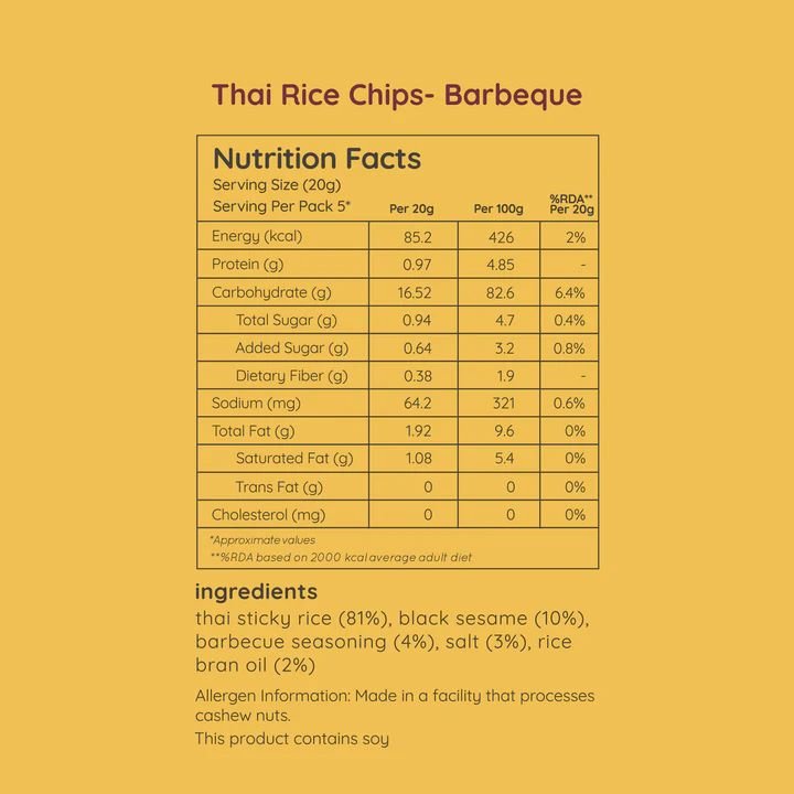 Natch Thai Rice Chips – BBQ - Image 3